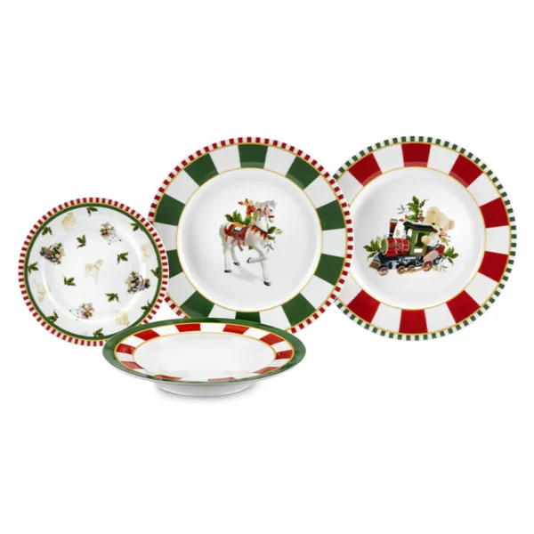 Natale servizio tavola 18pz Circus Fade